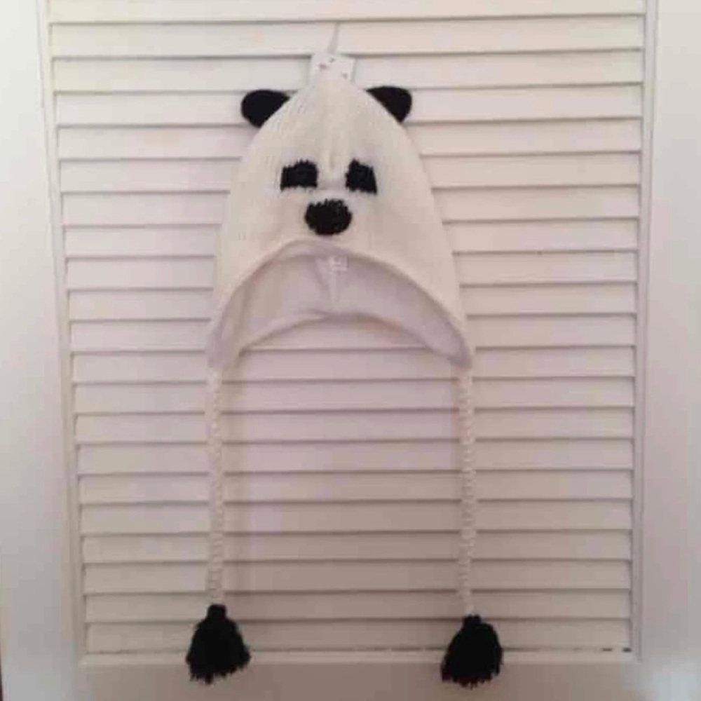 NWT Knit Panda Hat